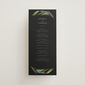 "Bold Bouquet" - Wedding Programs in Midnight by Susan Moyal - Front