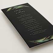 "Bold Bouquet" - Wedding Programs in Midnight by Susan Moyal - Detail