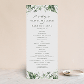 "Framed in Ferns" - Wedding Programs in Petal by Kristie Kern - Front