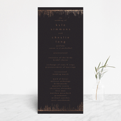 "Dazzling" - Wedding Programs in Noir by Phrosné Barwood - Front