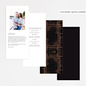 "Dazzling" - Wedding Programs in Noir by Phrosné Barwood - Back of Card Options