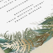 "Fresh Vines" - Wedding Programs in Fern by Susan Moyal - Detail