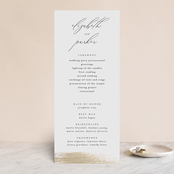 "Brushed Accent" - Wedding Programs in Classic White by Kelly Schmidt - Front