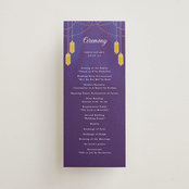 "Whole New World from Disney's Aladdin" - Wedding Programs in Aubergine by Creo Study - Front