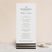 "Deluxe" - Wedding Programs in Tuxedo by Jennifer Postorino - Front