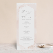 "Sparkling Champagne" - Wedding Programs in Blush by Kristie Kern - Front