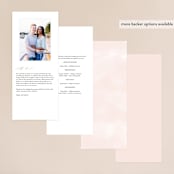 "Sparkling Champagne" - Wedding Programs in Blush by Kristie Kern - Back of Card Options
