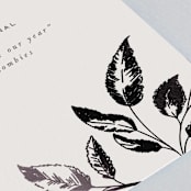 "Halcyon" - Wedding Programs in Tuxedo by Leah Bisch - Detail