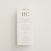 "HONOR" - Wedding Programs in Ivory by Melanie Kosuge - Front