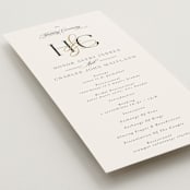 "HONOR" - Wedding Programs in Ivory by Melanie Kosuge - Detail