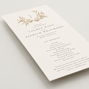 "Natural Monogram" - Wedding Programs in Porcelain by Jennifer Postorino - Detail