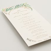 "fresh tropical" - Wedding Programs in Greenery by Phrosné Barwood - Detail