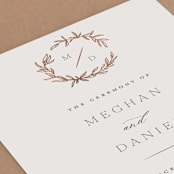 "Tradition" - Wedding Programs in Almond by Leah Bisch - Detail