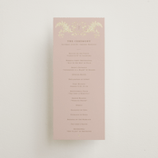 "French Train" - Wedding Programs in Rose by Ani Somi - Front