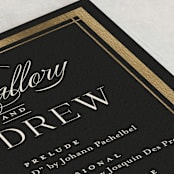 "Formal" - Wedding Programs in Onyx by Jessica Williams - Detail