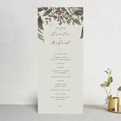 "evergreen" - Wedding Programs in Shamrock by Leah Bisch - Front