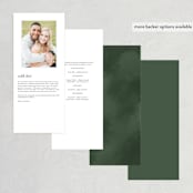 "evergreen" - Wedding Programs in Shamrock by Leah Bisch - Back of Card Options