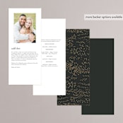 "Gather" - Wedding Programs in Ebony by Leah Bisch - Back of Card Options