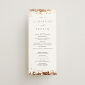 "Woodland Hills" - Wedding Programs in Copper by Eric Clegg - Front
