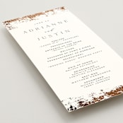 "Woodland Hills" - Wedding Programs in Copper by Eric Clegg - Detail