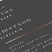 "Finley" - Wedding Programs in Graphite by Kristie Kern - Detail