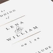 "Initially Yours" - Wedding Programs in Salt by Hooray Creative - Detail
