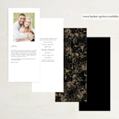 "fairytale dust" - Wedding Programs in Midnight by Phrosné Barwood - Back of Card Options