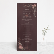"Verdigris" - Wedding Programs in Rose by Susan Moyal - Front