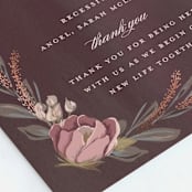 "Verdigris" - Wedding Programs in Rose by Susan Moyal - Detail