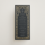 "Regency Grace" - Wedding Programs in Onyx by Ana de Sousa - Front