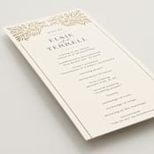 "Baroque" - Wedding Programs in Cream by Jen Owens - Detail