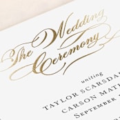 "Timeless Grace" - Wedding Programs in Gold by Kimberly FitzSimons - Detail