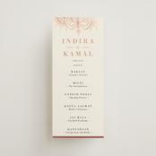 "Regal Mehndi" - Wedding Programs in Champagne Rose by Oma N. Ramkhelawan - Front