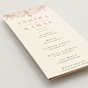 "Regal Mehndi" - Wedding Programs in Champagne Rose by Oma N. Ramkhelawan - Detail