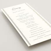"Scripted Striped" - Wedding Programs in Silk by Carolyn MacLaren - Detail