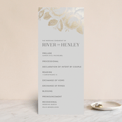 "Beloved" - Wedding Programs in Mist by Design Lotus - Front