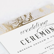 "Modern Marble" - Wedding Programs in Cloud by Kelly Schmidt - Detail