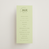 "News!" - Wedding Programs in Kiwi by Claudia Orengo - Front