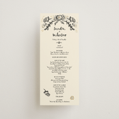 "Santa Catalina" - Wedding Programs in Ink Wash by Ani Somi - Front