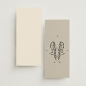 "Santa Catalina" - Wedding Programs in Ink Wash by Ani Somi - Back of Card Options
