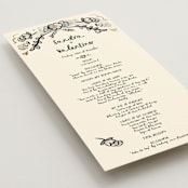"Santa Catalina" - Wedding Programs in Ink Wash by Ani Somi - Detail