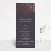 "Captivating" - Wedding Programs in Plum by Design Lotus - Front