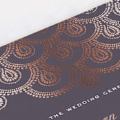 "Captivating" - Wedding Programs in Plum by Design Lotus - Detail