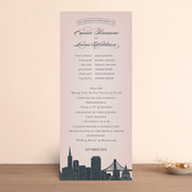 "Big City" - Wedding Programs in Blush by Hooray Creative - Front