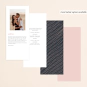 "Big City" - Wedding Programs in Blush by Hooray Creative - Back of Card Options
