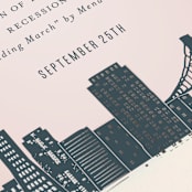"Big City" - Wedding Programs in Blush by Hooray Creative - Detail