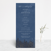 "Aspen" - Wedding Programs in Midnight by Kristie Kern - Front