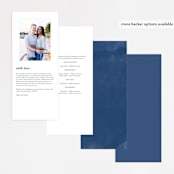 "Aspen" - Wedding Programs in Midnight by Kristie Kern - Back of Card Options