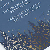"Aspen" - Wedding Programs in Midnight by Kristie Kern - Detail
