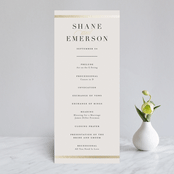 "Bold Classic" - Wedding Programs in Gold by Jessica Williams - Front